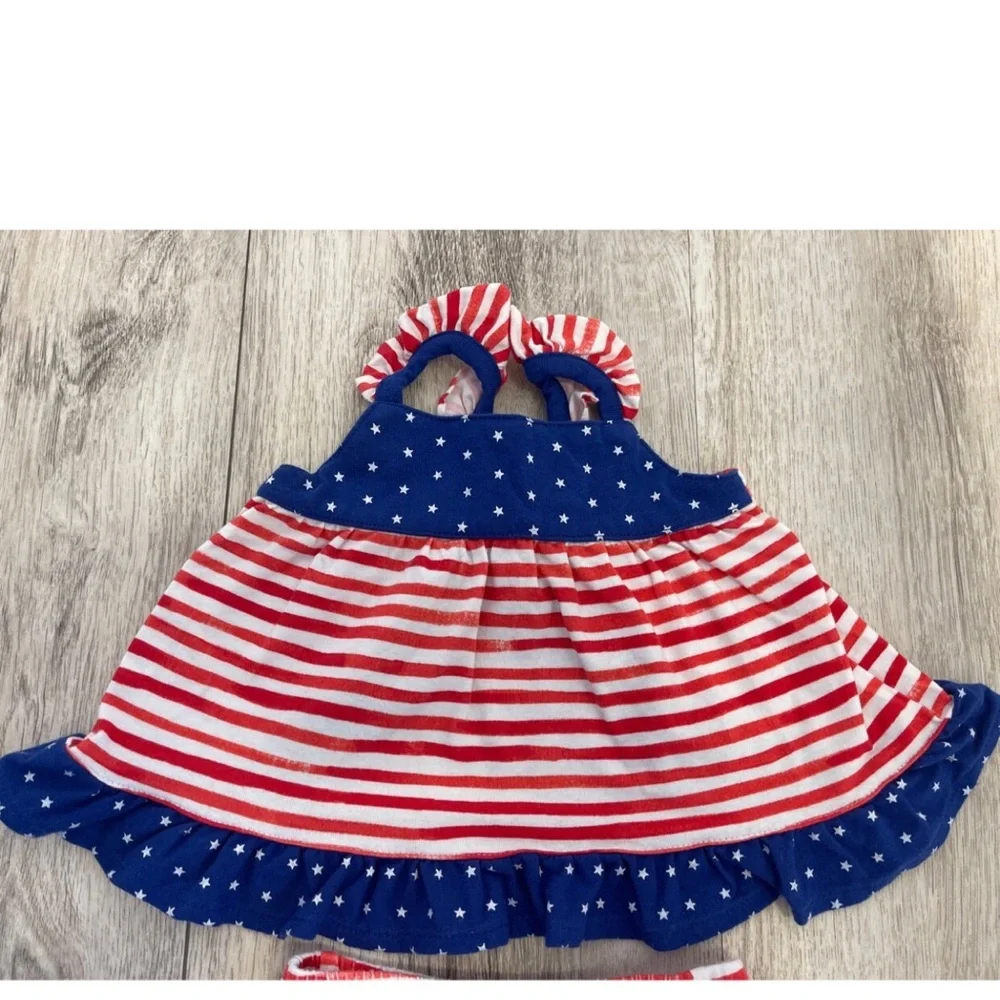 Cat & Jack Stars And Stripes 3-6 Months Outfit